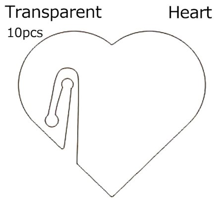 10st Dryckesmarkör Taggar Gäst Namn Tag TRANSPARENT HJÄRTA - on stock