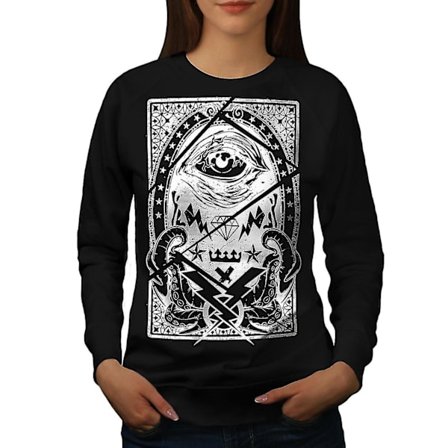 Triangle Horror Vintage Women Blacksweatshirt