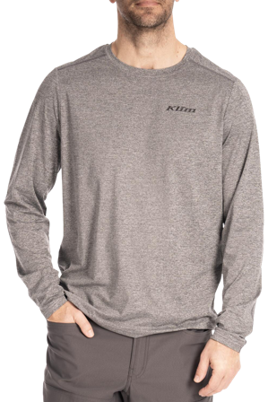 Camiseta Klim Static Peak Manga Larga Topo Gris S