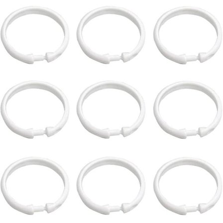 Gardinstænger Åbne, 12 Stk., Plastik, Transparent