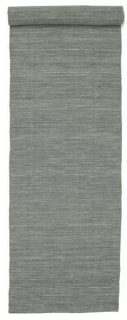 Plain (Single Colored) Small Handloom Flat Rug - Dark Grey 80X500 Wool, Modern Style