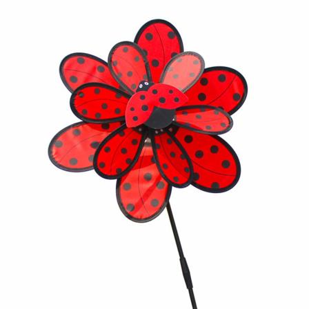 Børn Dobbeltlags Beetle Windmill Wind Spinner Pinwheel Home Garden Yard Decor