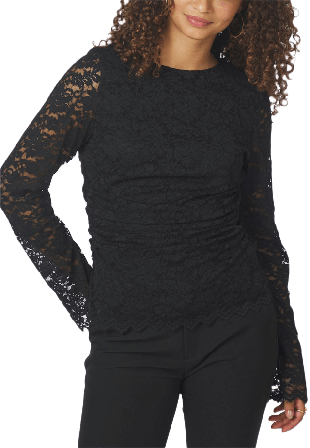 Neo Noir Lenida Lace Blouse Blusar Dam Svart 40