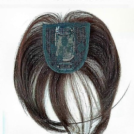 Hårtopp av äkta hår för kvinnor, lämplig för olika frisyrer med mittbena