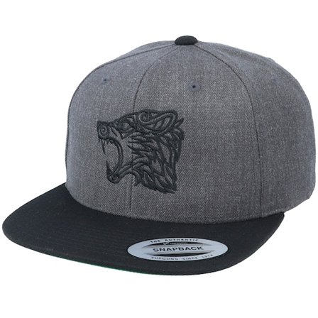 Vikings - Grey - snapback - Cap - Viking Wolf Charcoal Grey/Black Snapback - Hatstore