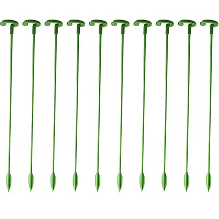 Plantesupport Stave Enkelt Støttestave Plantebur Støttering til Haveblomster Roser Tomater Pæon Lilje Rose Urter Grøntsager