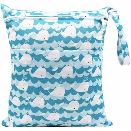 Gjenbrukbare, vanntette og vaskbare bleieposer for baby. Bleieveske. Gjenbrukbar, vanntett og vaskbar hengende bleiepose-arrangør. Dobbel 