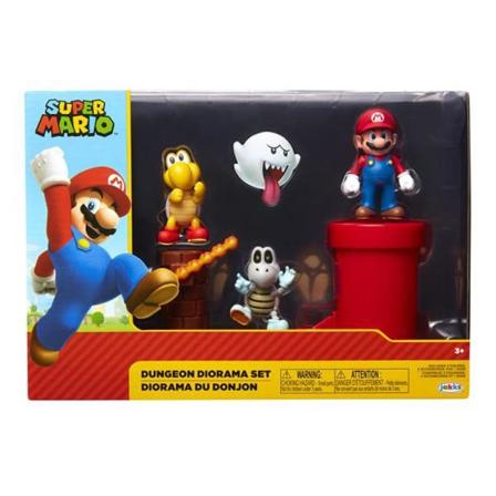 Super Mario Bros Figurset 6 cm Dungeon Diorama Set - Barn - Leksaker - Figurer