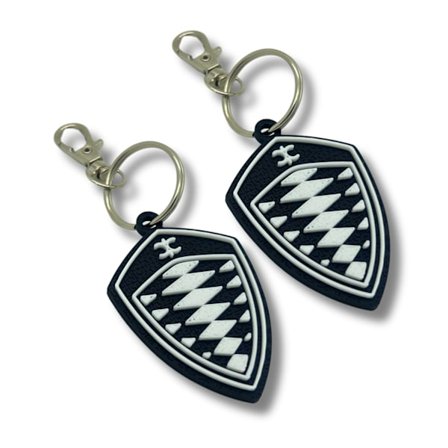 2x Nyckelring Clip On & Go karbinnyckelring för Koenigsegg