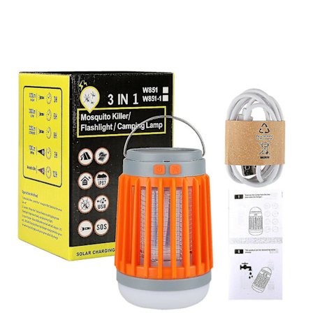 Solar USB Myggdreper Lys Elektronisk Fluer Insekt Zapper Felle Skadedyr Lampe