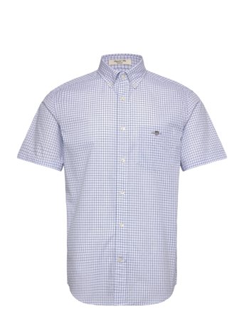 GANT | Reg Classic Poplin Check Ss Shirt | L