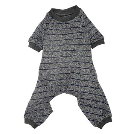 Raidallinen koiran pyjama, tyylikäs, söpö, ohut, pehmeä, joustava, 4-jalkainen pentuhaalari koirille, kissoille, lemmikeille, M