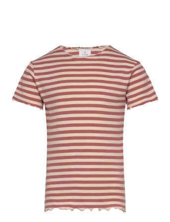 Tnmoore S_S Collar Rib Tee Red The New