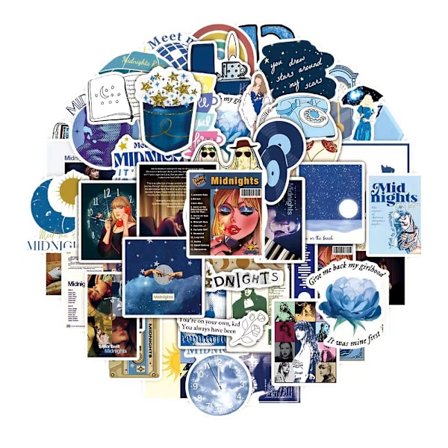 100 stycken klistermärken med den populära sångerskan Taylor Swift - Taylor Swift-klistermärken för anteckningsböcker, vattenflaskor, väskor