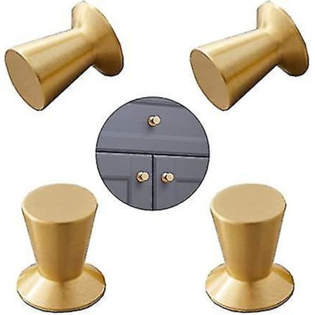 4 stk Retro Messing Skuffeknapper Skap Skap Trekk Håndtak Hull