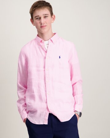 Polo Ralph Lauren Linen Shirt Różowy Koszule Chłopiec - Kids Brand Store