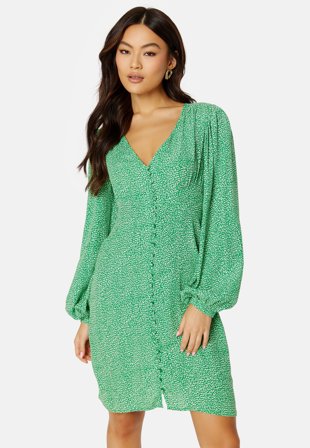 ONLY Leonora L/S V-Neck Dress Jelly Bean AOP:Mini Klær