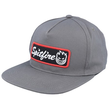 Spitfire - Grigio snapback Cappellino - Courier Patch Charcoal/Black A-Frame Snapback @ Hatstore