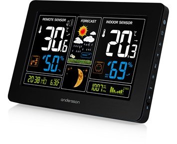 Andersson Väderstation WSN 2.0 - Trådlös väderstation med färgskärm för full väderinsikt