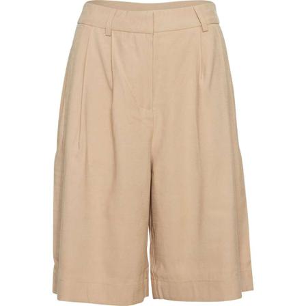 Moss Copenhagen, Regular Long Shorts Beige, Dames, Maat:L,polyester