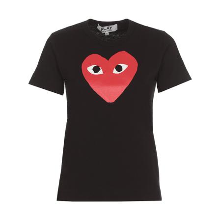Comme des Garçons Play T-Shirts , Zwart , Dames , Maat: XL