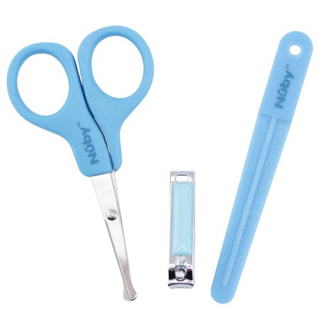 Baby Neglesett Blå 3-pakning