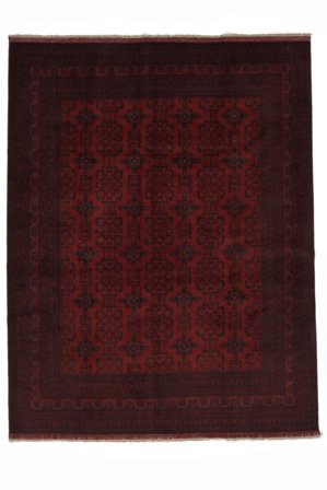 Orientalisk Afghan Khal Mohammadi Matta 303X390 Svart Stor Ull, Afghanistan