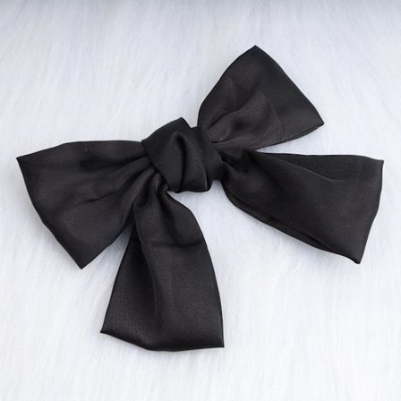 Vintage rosett hårklemmer sateng rosett hårspenner silke hårklemme spenne retro rosett hodeplagg for kvinner og jenter hodeplagg (svart)