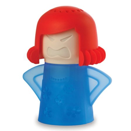 Röd Blå Arg Mamma Mikrovågsrengörare Arg Mamma Mikrovågsugn Ångrengörare och Sanera med Vinäger och Vatten för Kök, Ångrengöringsutrustning