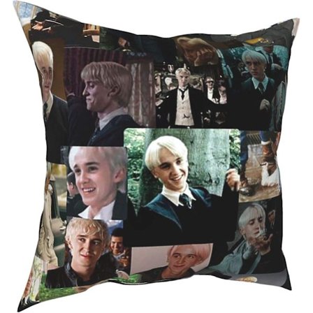 Draco-Malfoy Putetrekk Hjemmedekor Glidelås Pute Firkantet Pute Trekk Putetrekk 4 Størrelser -pl2956 (FMY)