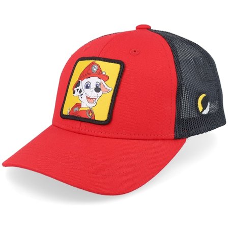 PAW Patrol - Kids Marshall Patch Red/Black Trucker Trucker Red Cap - @ Hatstore
