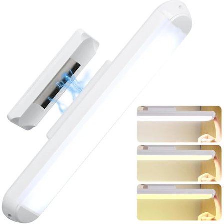 LED Sminkespeillampe Oppladbar - Minnesensor, Magnet og Lysjustering, Avtakbar Portabel Sminkelampe