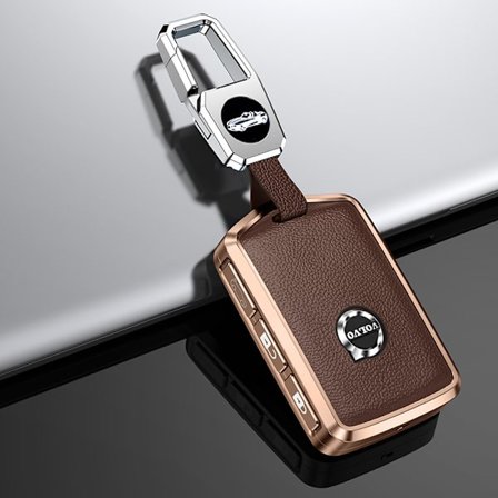 Brun Volvo Smart Car Nøkkelring - Passer til Volvo XC60 XC70 XC9