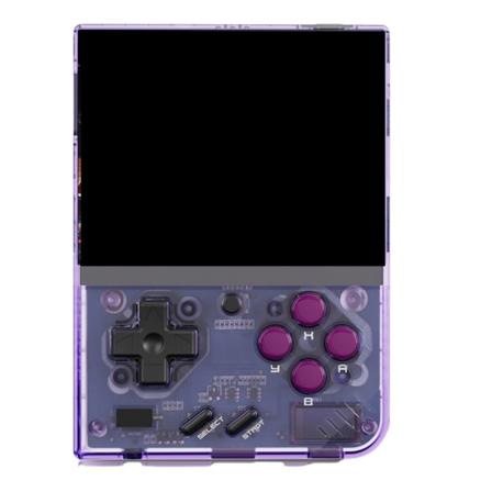 Kompakti Miyoo Mini Plus+ -pelikonsoli, yhteensopiva RPG-pelien ystäville, USB-liitäntä, langaton yhteys, Wi-Fi-tuki Purple - 128G 0.28