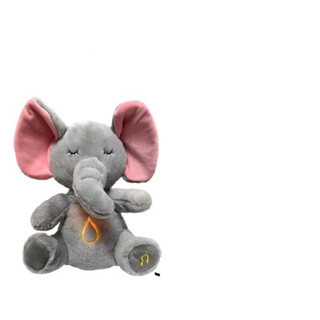 4 lägen baby andning lugnande elefant plysch docka leksak