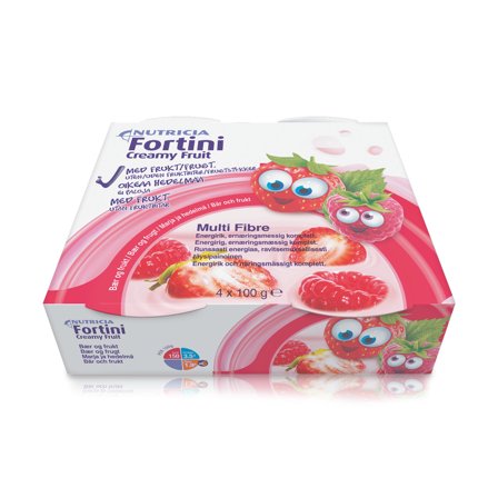 Fortini Creamy Fruit næringstilskudd fruktkrem bær og frukt 4x100 g