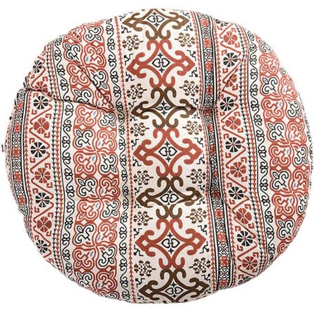 Stolepude, rund, sædehynde, blomstermønster, dyreprint,