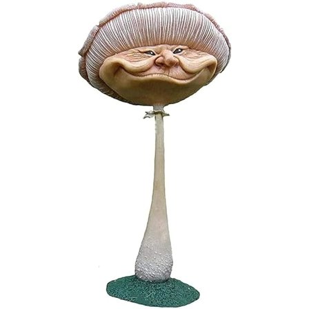 Miniature Happy Mushrooms Resin Have Statue, Sjov Svampe Statue, Mini Happy Face Svampe Resin Skulptur til Hjem Have Udendørs Gårdsplads Plæne