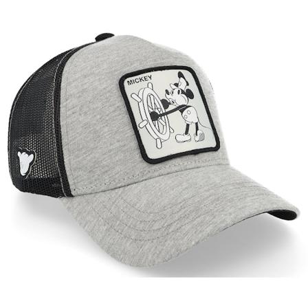 Capslab - Hatstore Exclusive x Steamboat Willie Disney Mickey Mouse Grey/Black Trucker Trucker Grey Cap - @ Hatstore