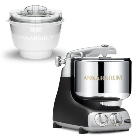 Ankarsrum AKM 6230 köksmaskin med glassmaskin, svart | Köksmaskiner > Glassmaskiner | Bagaren och Kocken