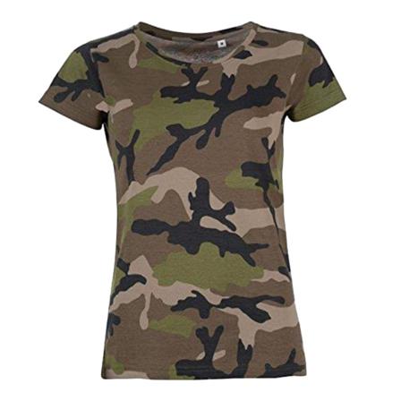 Sols Dam/dam Camo Kortärmad T-shirt M Camouflage
