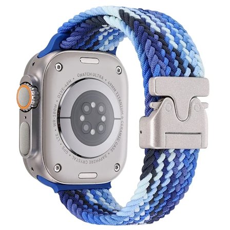 Fallskärm Nylon Armband kompatibelt Apple Watch Ultra 2 10 9 8 7 6 5 4 SE Flätat Tåligt Armband iWatch 49mm 46mm 45mm 42mm 44mm 40/41mm