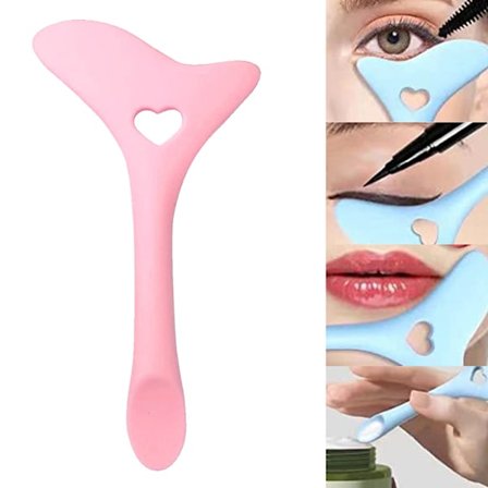 Gjenbrukbart eyelinerverktøy i silikon med sjablonger og vingetipper