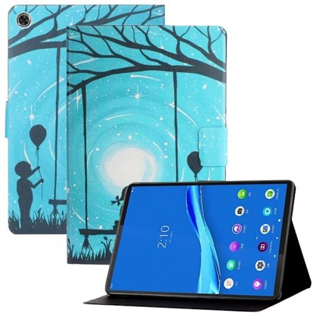 Samsung Galaxy Tab A8 10.5 (2021) läderfodral med coolt mönster - Älskande På Natthimlen