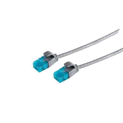 OEM Patchkabel RJ45 UTP(U/UTP). 3m grau, CAT6, PVC, slimline d=3,5mm,