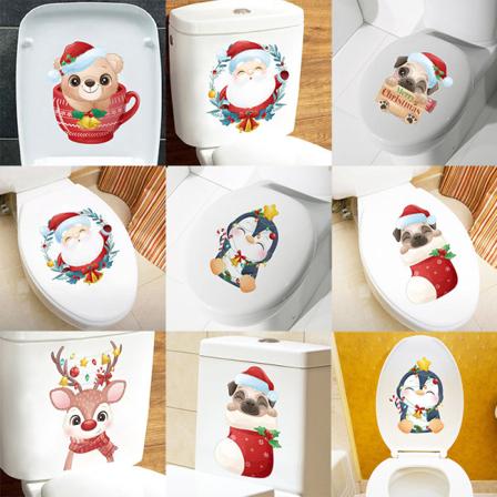 *Tegneserie Jul Serie Personlig Toilet Klistermærke Vægklistermærke*