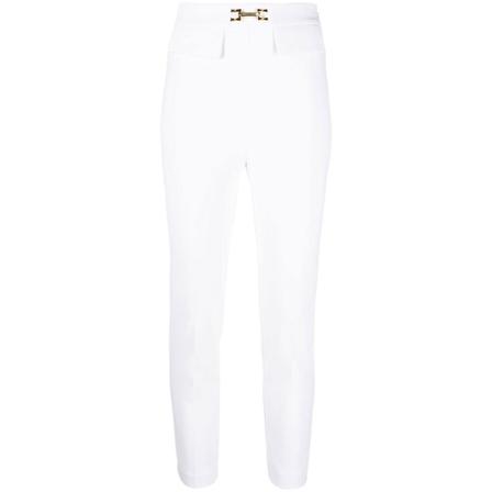 Elisabetta Franchi, Cropped Pants Wit, Dames, Maat:M