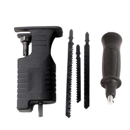 Elektrisk drill til sag adapter motorsag konverteringshode frem- og tilbakegående sag adapter med 3 blader avtakbart håndtak YEMAA