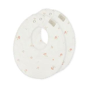 Cam Cam 2-Pack Poppies Teething Bib One Size - Baby feeding - One size - Cream