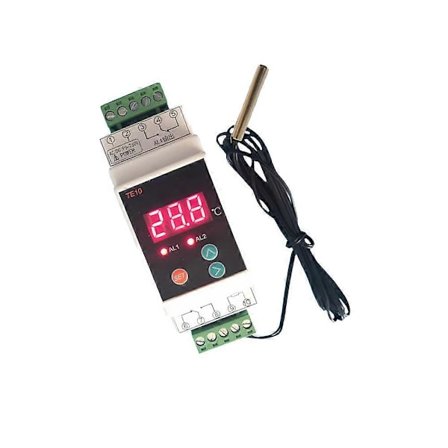 DIN-skinne Digital Termostat med Sensor Dobbel Reléutgang, -40 til 110 Område, AC90-260V jy (FMY)